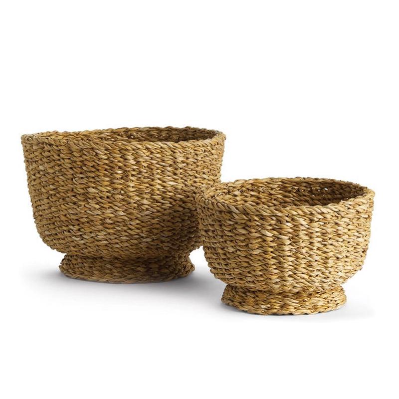 NAPA HOME AND GAREN - SEAGRASS FOOTED BOWLS