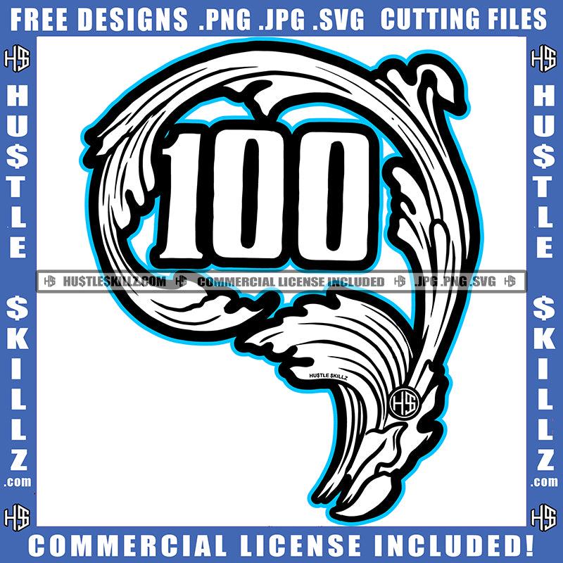 100 Quote Color Vector Classic Vintage Sport Jersey Uniform Numbers In White Outline Design Element White Color Number SVG JPG PNG Vector Clipart Cricut Cutting Files
