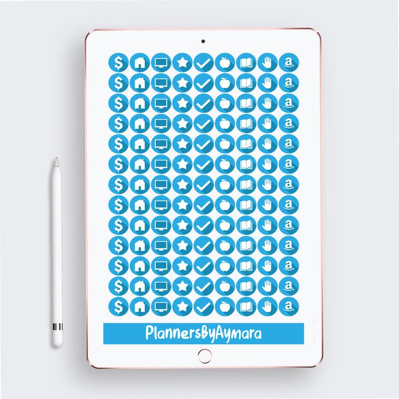 Everyday Daily Routine Icons Digital Planner Stickers GoodNotes Pre-cropped Digital Stickers .PDF .PNG .JPG