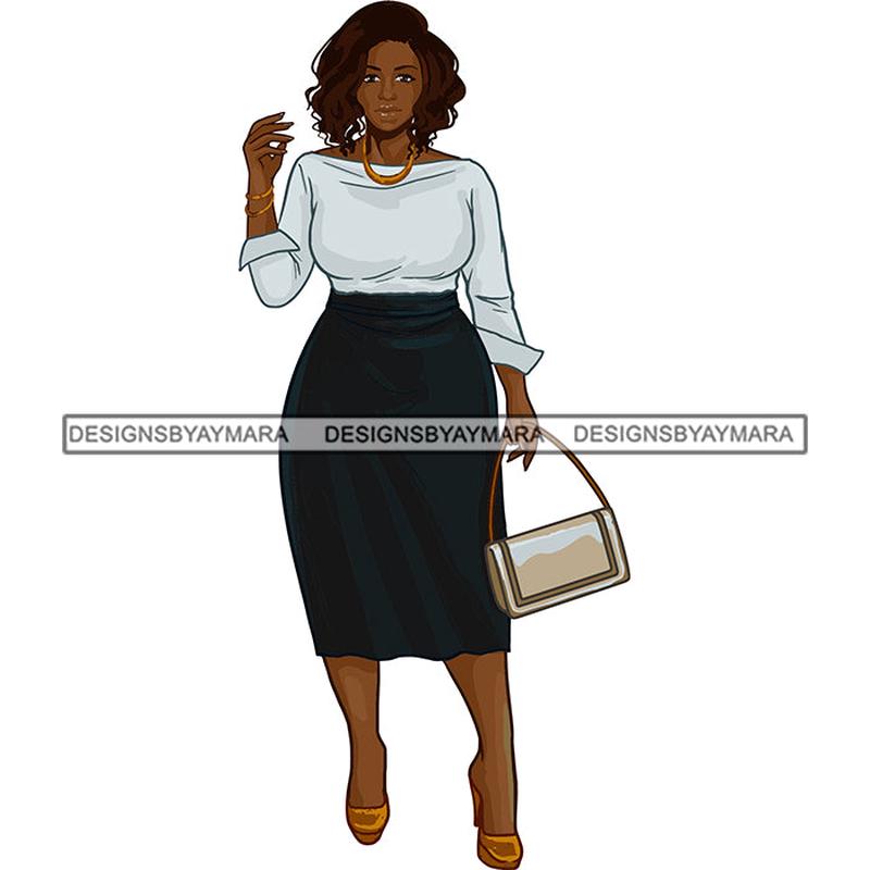 Fashion Diva Glamour Afro Classy Sexy Lady SVG PNG JPG Vector Files For Cutting and More