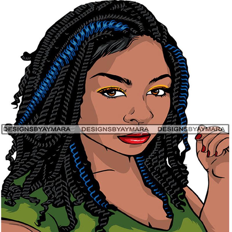 Fashion Girl Afro Woman Melanin Popping Ebony Queen .SVG Cutting Files