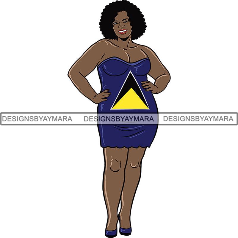 Afro Caribbean Saint Louisa Goddess SVG Cutting Files For Silhouette Cricut and More