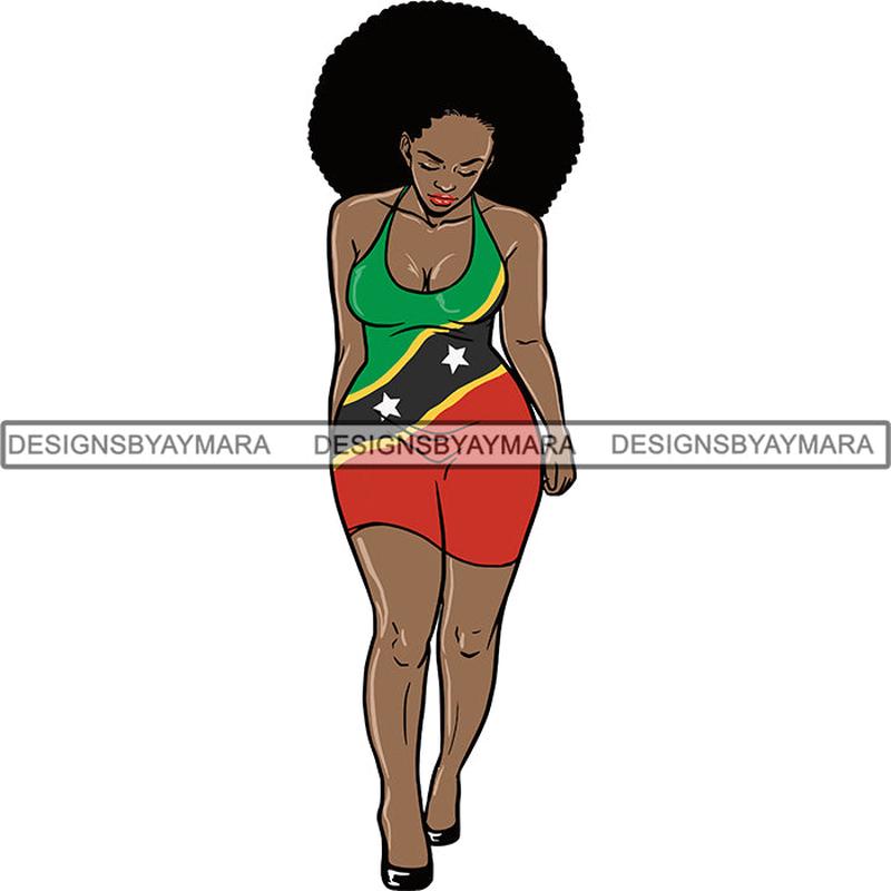 Afro Caribbean St. Kitts Goddess SVG Cutting Files For Silhouette Cricut and More
