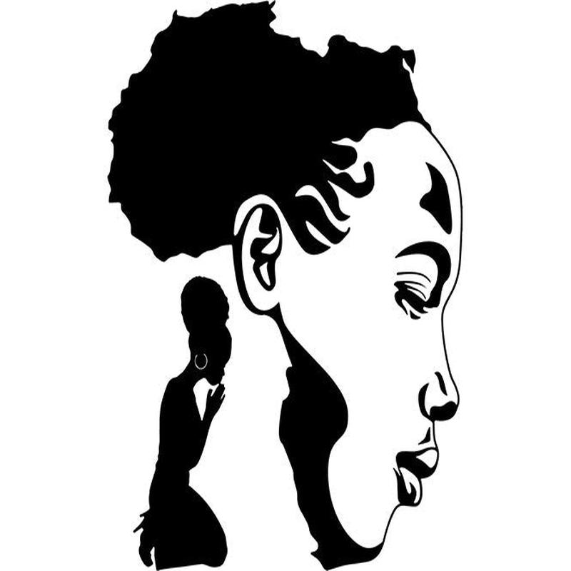 Africa Continent Map Black Woman African American  Country Roots .SVG .EPS .PNG Vector Space Clipart Digital Download Circuit Cut Cutting