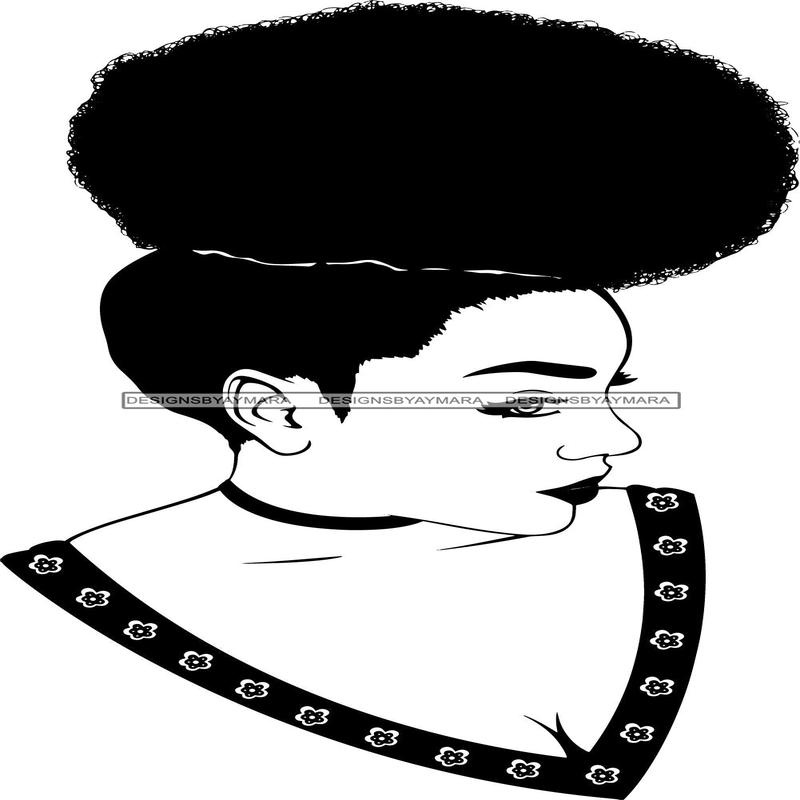 Afro Queen Goddess Melanin Nubian Glamour .SVG Cutting Files For Silhouette and Cricut